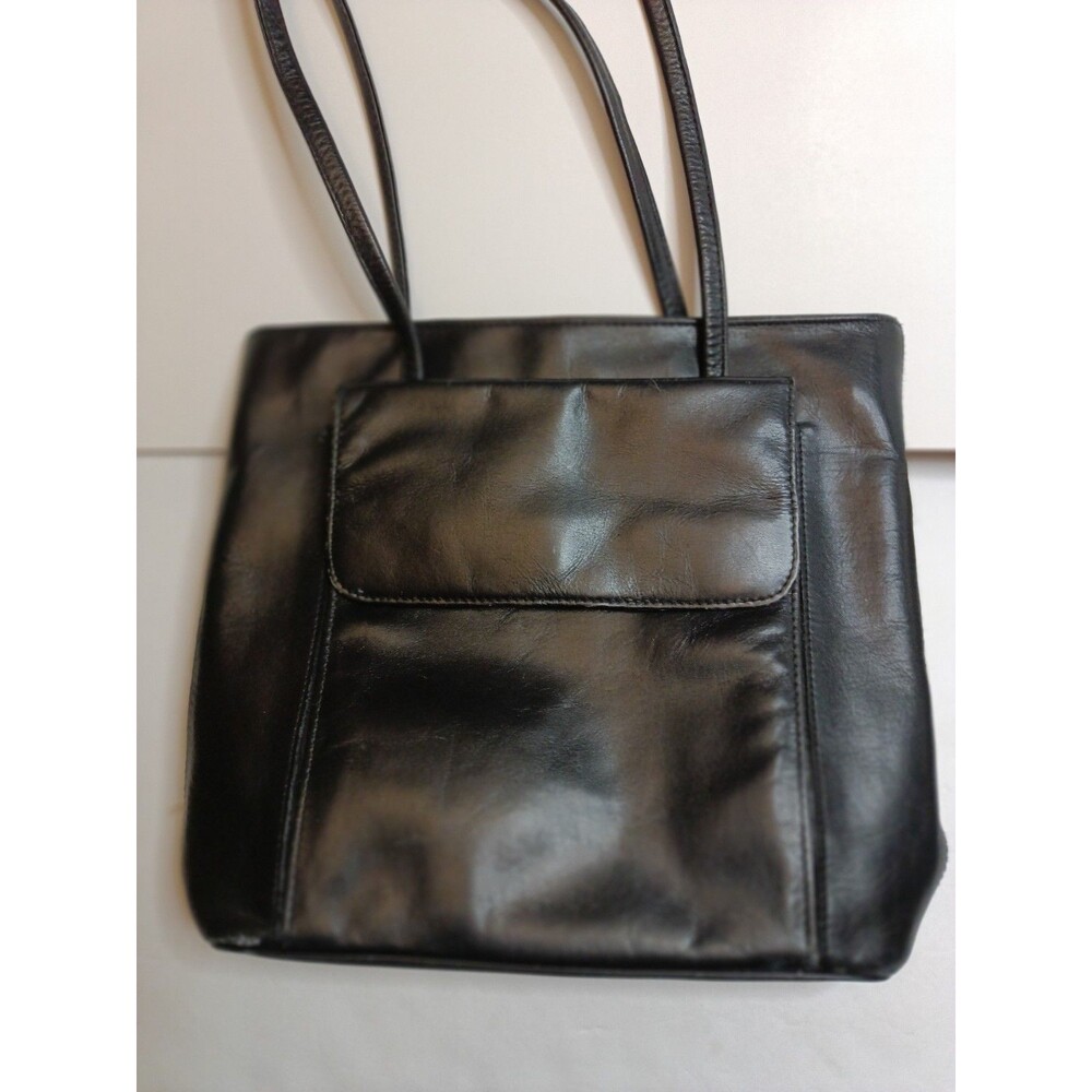 Vintage Scully H501 Hidesign Black Leather Shoulder Bag